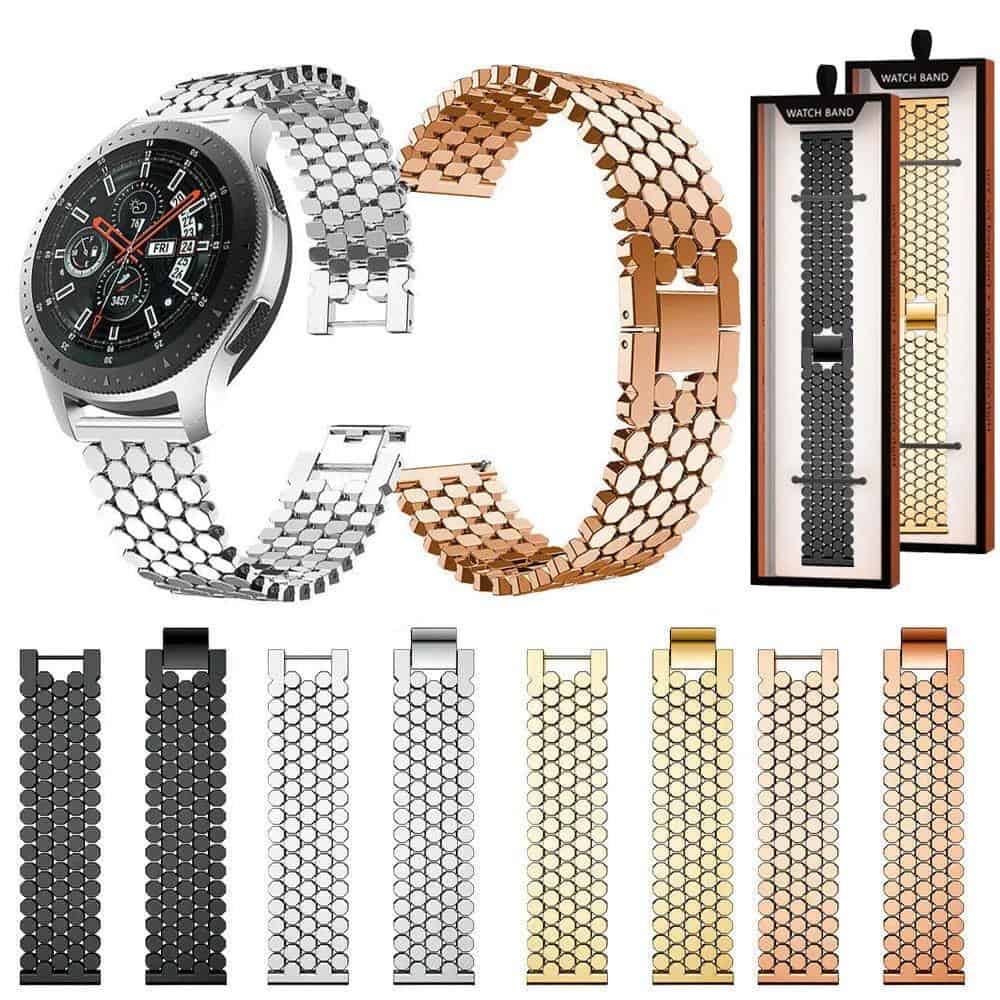 For Samsung Galaxy Watch 7 FE 6 5 4 Clasic Pro Active Gear 40/42/43/44/45/46/47mm Stainless Steel Fish Link Bracelet Strap Wristband For Samsung Galaxy Watch 7 FE 6 5 4 Clasic Pro Active Gear 40/42/43/44/45/46/47mm Stainless Steel Fish Link Bracelet Strap Wristband